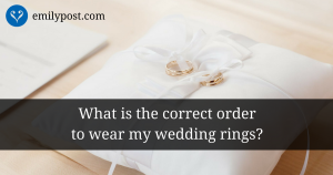 proper way to wear wedding ring set