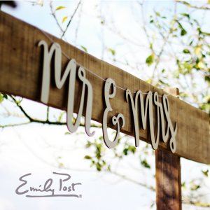 wooden mr & mrs sign