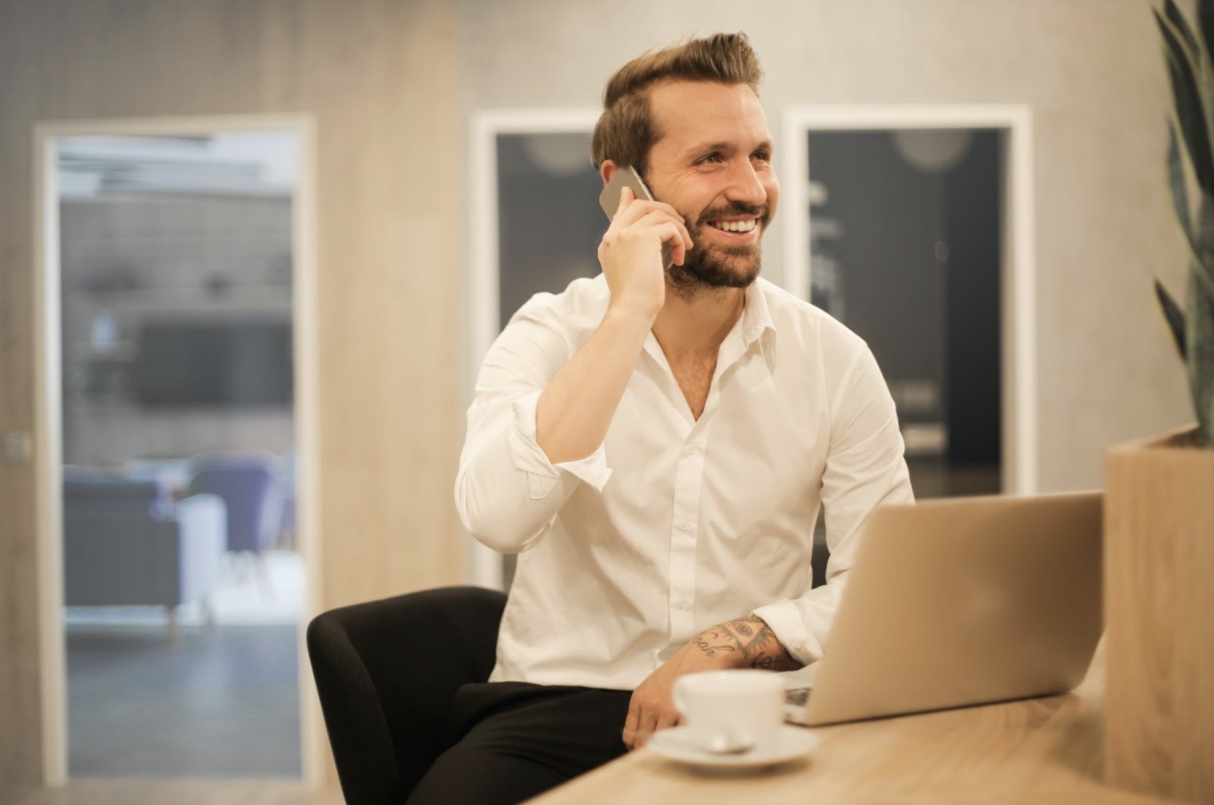 man dressed in business casual attire