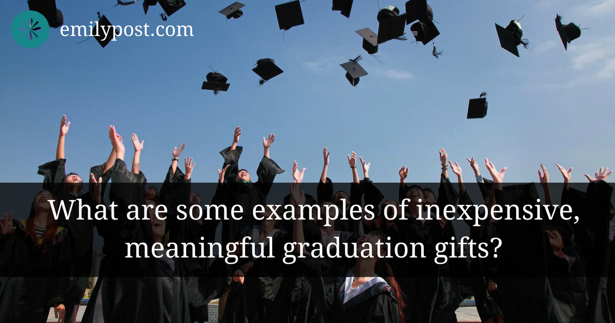 graduates in robes throwing hats up in the air, with text overlay asking, 